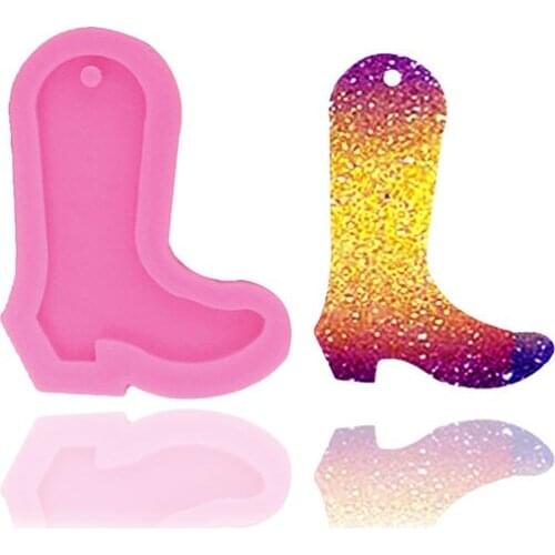 High Heels Keychain Mould DIY Chocolate Biscuit Fudge Silicone Mold Epoxy Mold for Truck Key Ring Pendant