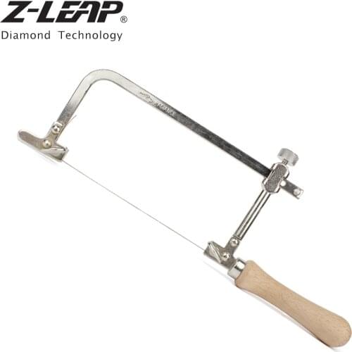 Z-LEAP Coping Saw Steel Frame With Diameter 0.6mm Diamond Wire Saw Length 2m Dry Wet Use For Wood Stone Jewelry Metal Cutting