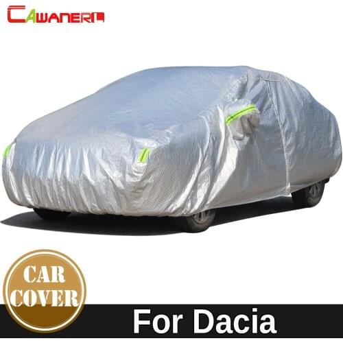 Cawanerl Cotton Car Cover Sun Rain Snow Hail Resistant Cover Waterproof For Dacia Dokker Duster Lodgy Logan Nova Sandero Solenza