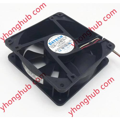 JMC / DaTech 1238-12HBTA-7 DC 12V 1.50A 120x120x38mm 3-wire Server Square Fan
