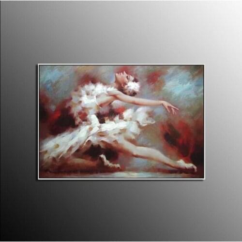 Big size High Quality handpainted Oil Painting Beautiful Ballet Girl Wall Pictures wall pictures Home Decor on Canvas ArtWork