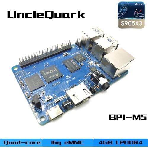 Banana Pi Open-Source Platform BPI-M5 s905 Quad Core 4GB RAM Singel-Board Computer with 16G EMMC Flash