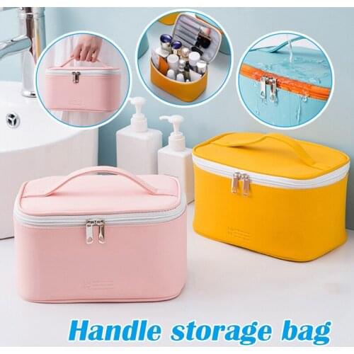 Makeup Bags Portable Travel Cosmetic Bag Waterproof Organizer Multifunction Case with Double Zipper for Women Bathroom Storage