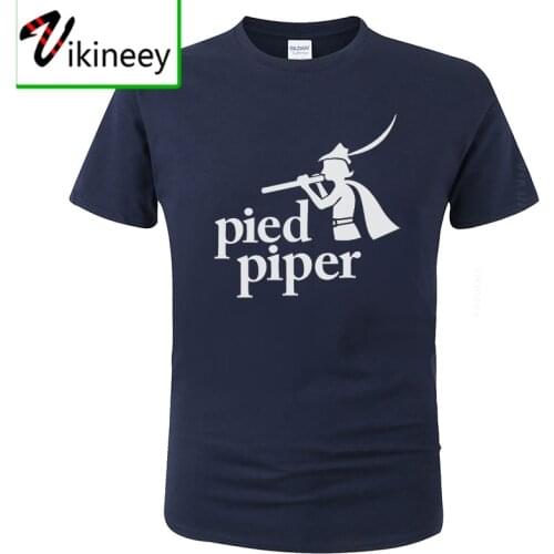 Summer Cotton Mens T-Shirt Pied Piper Cartoon Print T Shirt Men Unisex New Fashion Short Sleeves Cool Tshirt Funny Top Tees