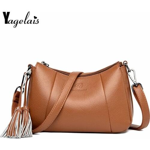 2020 new shoulder bag for women messenger bags ladies retro Small tassel design pu leather handbag female crossbody bag