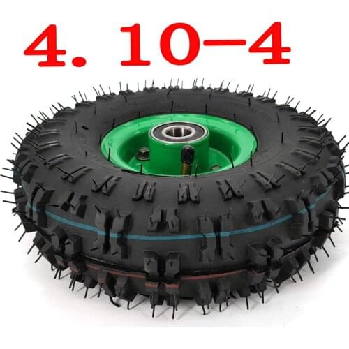 4.10-4 Pneumatic Tire 6204 Bearing Hub is Used For 10 Inch Cart, Tool Car and Forest garden Wheel