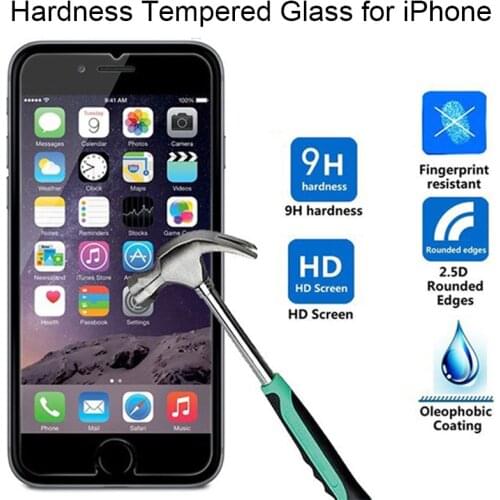 Transparent Glass for iPhone 8 7 6s 6 Plus Screen Protector Film Glass on iPhone X XR 5s SE Clear Glass for iPhone 11 Pro Max XS