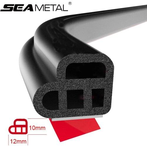 Car Door Rubber Seal Strip L-type Double Layer Sealing Adhesive Stickers Noise Insulation Weatherstrip Auto Interior Accessories