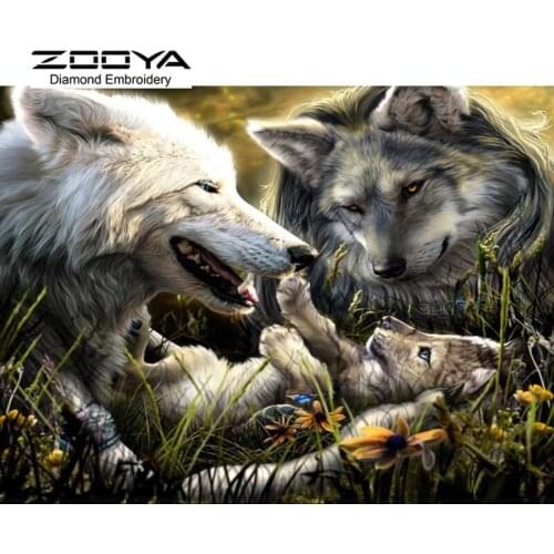 Crafts Diamond Embroidery Wolf Diy Full Diamond Painting Kit for Square Drill Rhinestone Pasted Unfinished Room Decoration BJ285