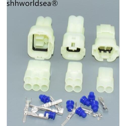 Shhworldsea automotive connector Female Male 2,3,4,6 Pin Power Battery Waterproof Electronic Connector 6187-2801 6187-2804