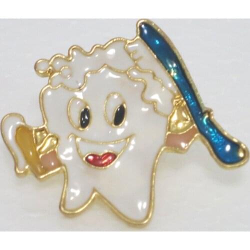 Dental simle Badge Dental clinic gift Metal Tooth Type Shape Molar Brooch Badge Dentist Hygienist Pin Accessories Adornment