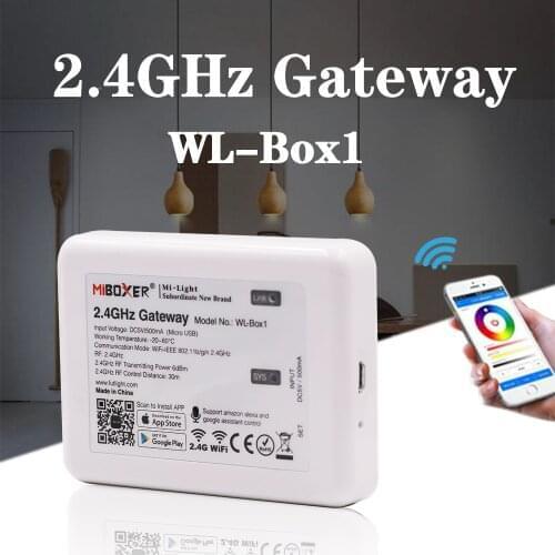 LED WIFI Controller WL-Box1 Smart Wireless 2.4GHz Gateway Voice WiFi RGB Controller For Mi Light LED Bulb Strip Light Lamp