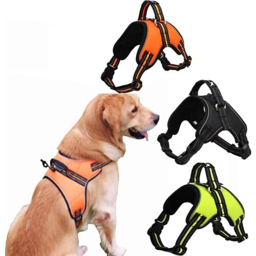 TAILUP Dog Harness Vest With Safety Reflective Breathable Pets Dog Vest NO Pull Handle Dog Harness For Small Medium Large Dog