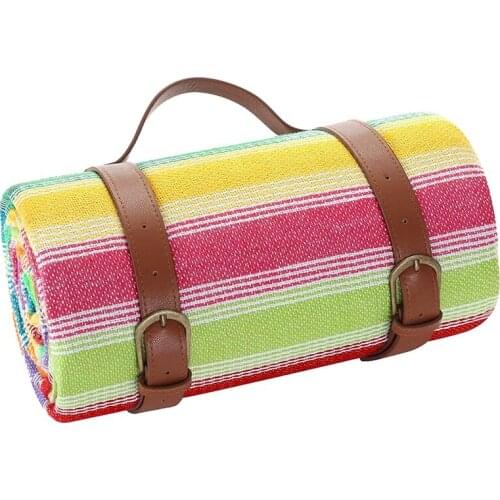 Top!-Picnic Blanket Picnic Mat Portable Foldable with Carry Strap Outdoor Camping, for Hiking or Kids Playground