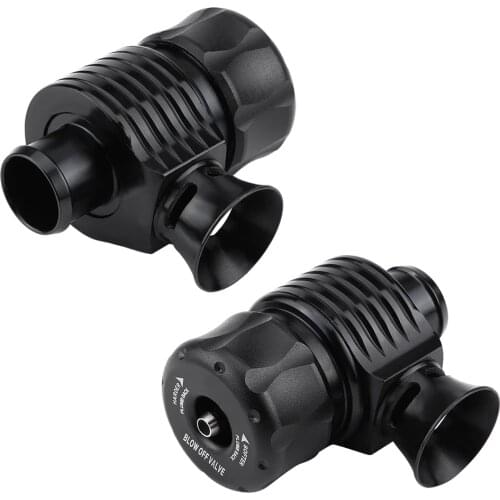 Universal 25mm Black Car CNC billet aluminum alloy Turbo Blow Off Valve Dump Valve Adapter Kit Horn-shape with fittings and hose