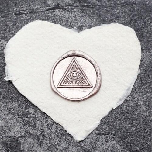 All seeing eye design seal wax vintage logo,DIY antique stamps Decor gift envelopes Invitation wax sealing for party