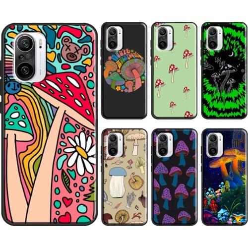 Magic Mushrooms For POCO F3 M3 X3 Pro Phone Case For Xiaomi Mi 11 A1 A2 A3 10T 9T Mi Note 10 Lite Coque