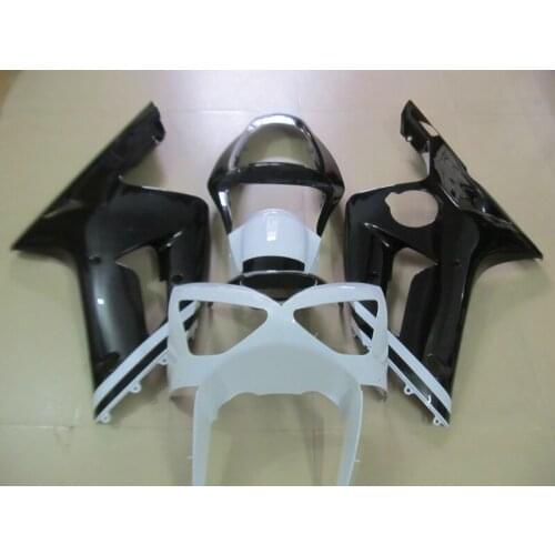 High quality ABS Fairing kit for Kawasaki Injection NINJA ZX 6R 2003 2004 zx6r 03 04 white black fairings set HK24
