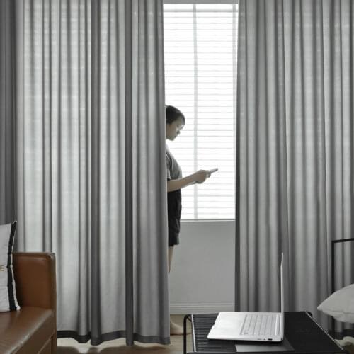 Elegant Sheer Curtains for Living Room Bedroom Modern Solid Gray White Voile Curtain Thick Tulle Backdrop Curtain Window Decor