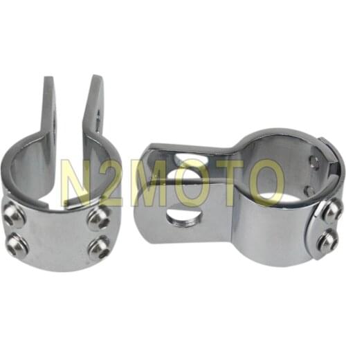 Highway Engine Bar Footpeg Clamp 1-1/2" 1-1/4" 1-1/8" Universal Footrest Clamp Mount for Suzuki Honda Kawasaki Harley