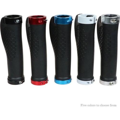 1 Pair Bicycle Grips Ergonomic Flat Aluminum Alloy Rubber Handlebar Grip for Mountain Bike Replacement Parts