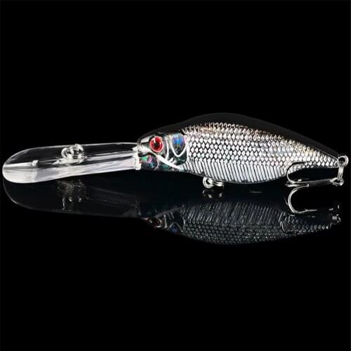 1pcs Long Tongue Minnow Fishing Lure 11.5cm 9.5g Floating Crankbait Wobblers Isca Artificial Hard Bait 3D Eyes Pesca Tackle