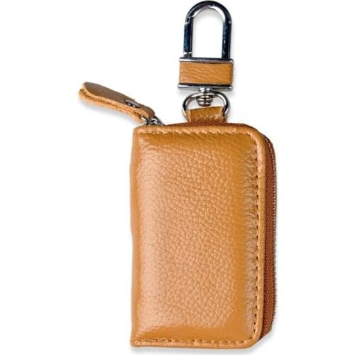 15PCS / LOT PU Leather Car Key Wallets Key Holder Multifunction Keys Housekeeper Keychain Cover Zipper Car Key Case