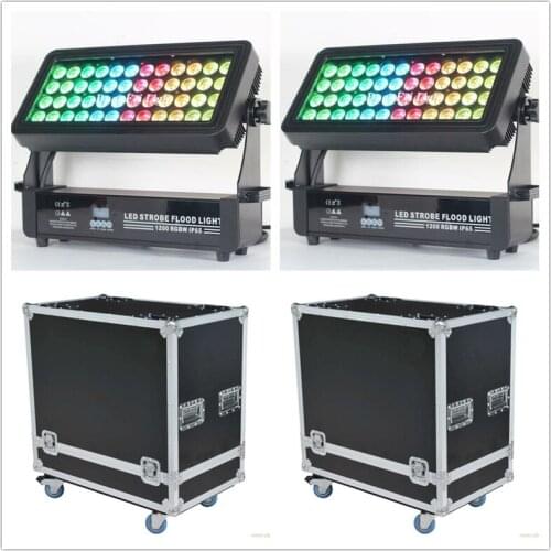 2lot with case outdoor city wash led light 48x10w RGBW quad color pixel wall washer led city color