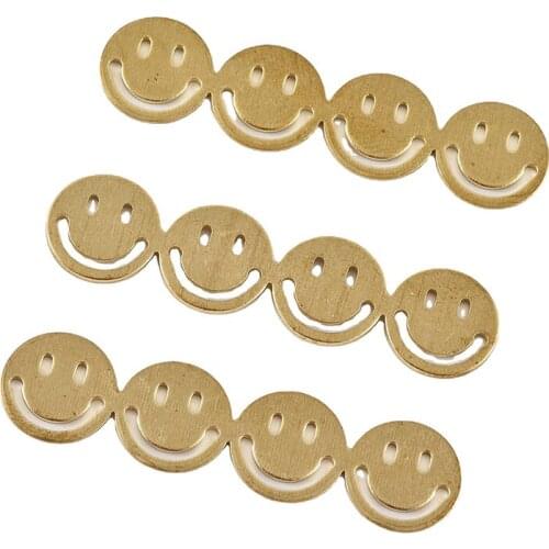 45*11mm Four Glossy Smiley DIY Jewelry Accessories Earring Pendants are used to make DIY Jewelry Accessories