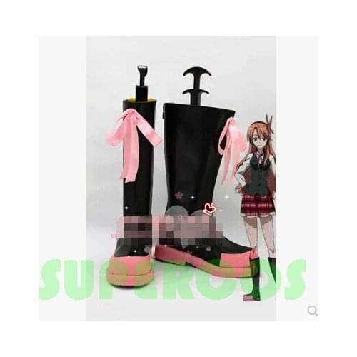 Free Shipping! Akame ga Kill! Chelse Cosplay Shoes Boots Professional Handmade!Perfect customize for you