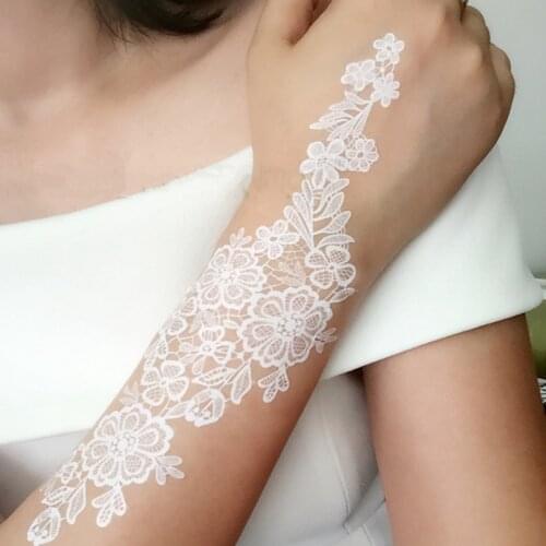 Wedding Party Brilliant Tattoo Stickers Lace Environmental Protection Waterproof Tattoo Belt Translations