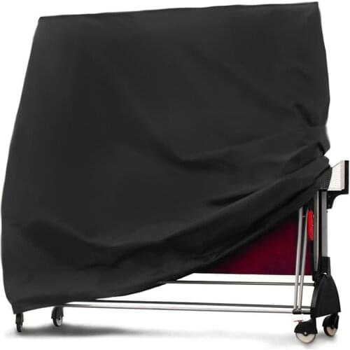 Large Oxford Cloth Table Tennis Table Cover 165x70x185cm Black Outdoor Waterproof Dustproof Home Folding Raincover Protector