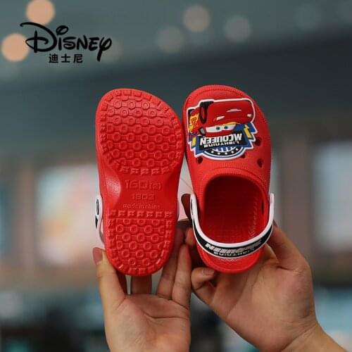 Disney baby children hole shoes boy cartoon car slippers summer girls infants non-slip soft bottom Baotou sandals