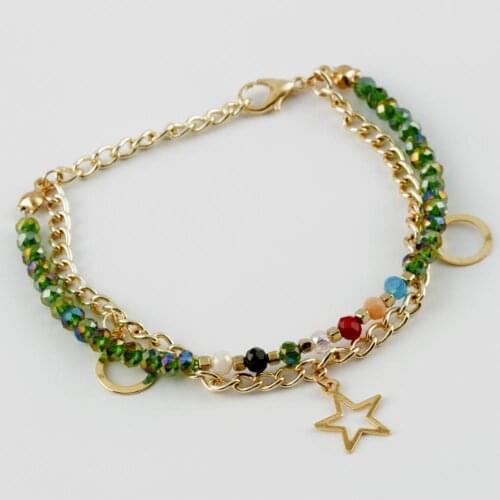 Crystal Chain Bracelet (Yellow Color)