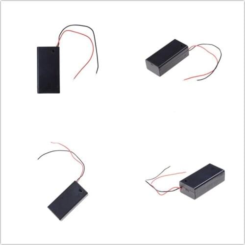 Black 9V Battery Holder with ON/OFF Switch 9 volt Box Pack Power Toggle 1PC