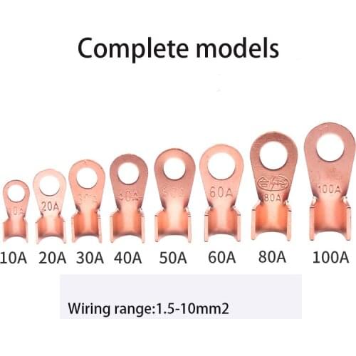 Cold press terminal OT open nose brass terminal wire copper nose crimping wire ear connector UT
