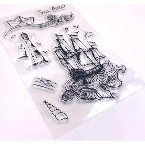 KLJUYP Pirate Ship Clear Stamps Scrapbook Paper Craft Clear stamp scrapbooking 04278