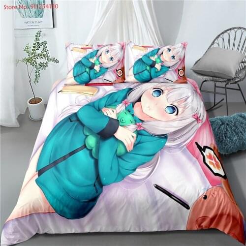 Sexy Girls Duvet Cover Bedding Sets Japan Beauty Bed Linen Sets Pillowcase Queen King Size Comforter Cover Boys Gift Bed Sets