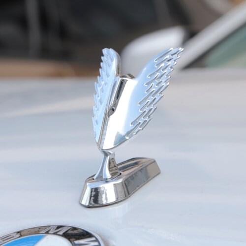 Angel wings wings car sticker car exterior decoration 3D stereo front hood stand standard hood car standard modified metal stick
