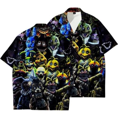 Hot Sale Children Shirts 3D Five Nights at FNAF T-Shirts Boys/Girls Cute Clothes Kids T Shirt Cartoon Bear Tee shirt