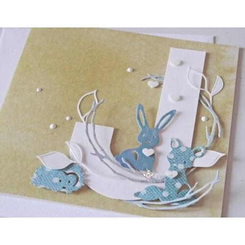 PP Craft metal cutting dies cut die mold Rabbit fox deer hedgehog Scarpbook paper craft knife mould blade punch stencils dies