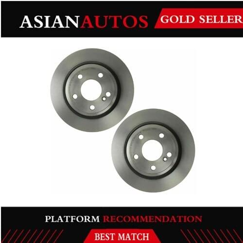 For Mercedes CLA250 GLA 250 Pair Set of 2 Rear Brake Rotors Brembo Solid 295mm
