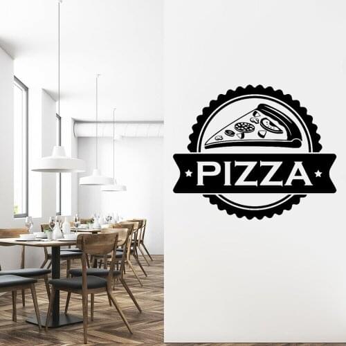 Pizza Wall Decal Pizzeria Vinyl Sticker Kitchen Decor Housewares Art Home Decoration Stickers Posters Fast Food Sign Mural C34
