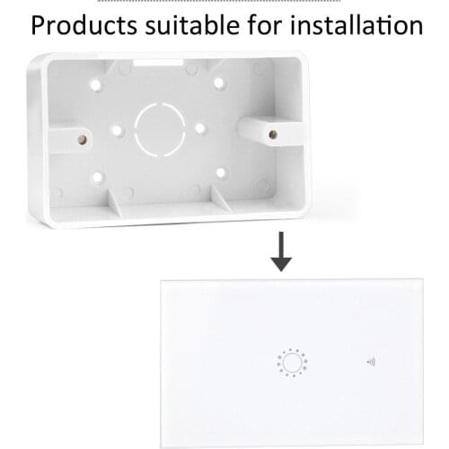 Wall Light Switch Box Socket Cassette 118MM*74MM*34MM PVC Material External Mounting Box Surface Junction Box Back Box White