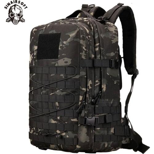 45L Nylon Tactical Backpack Military Army Outdoor Rucksack Camping Tactical Backpack Hiking Sports Molle Pack Climbing Bag Bags