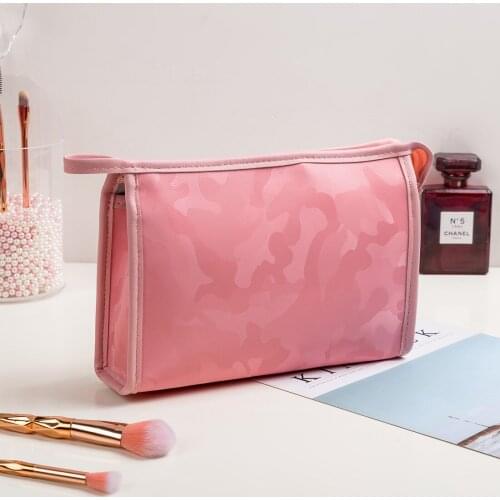 New Lady Make Up Bag Fashion Camouflage Cosmetic Bag High Quality Portable Waterproof Women Makeup PU Organize Clutch Well Made