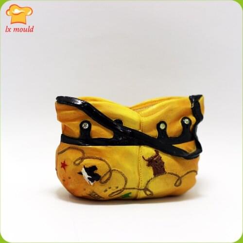 LXYY New ladies handbag bag Fudge Cake decoration Silicone mould Chocolate Clay Molds Baking Tools