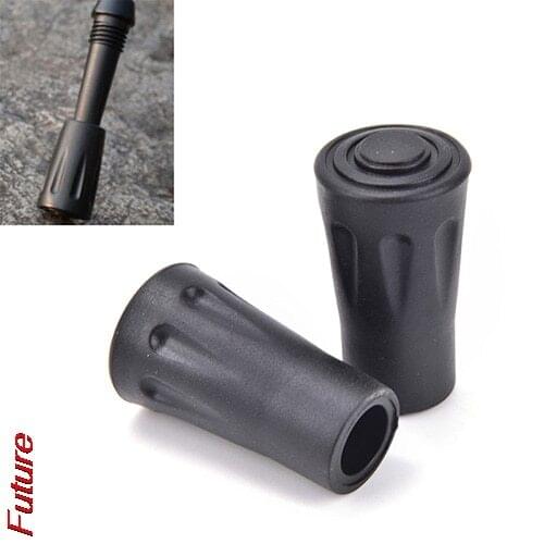 New Nordic Walking Camp Alloy Ferrule Crutch Bar Tungsten Trekking Rod Basket 2pcs Rubber Tip Carbon Fiber Hiking Telescope Rod