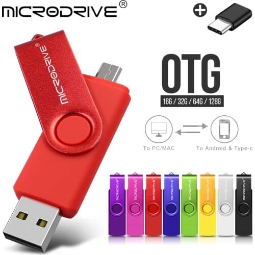Wholesale 50pcs 3 in 1 OTG type-c USB Flash Drive 64GB 32GB 16GB Micro-USB Pen Drive USB Stick 2.0 Pendrive Free Type-C u disk