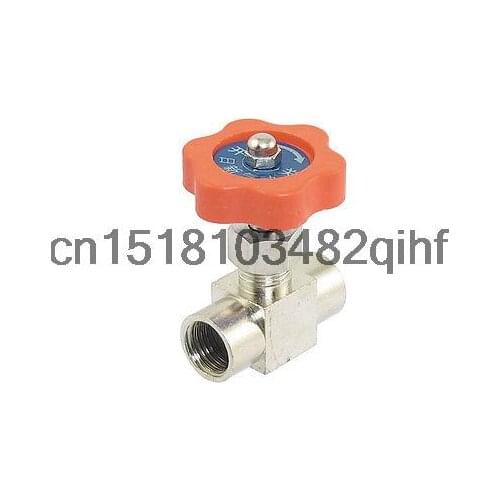 Orange Plastic Handle 1/4"PT Female Thread Air Pneumatic Stop Valve